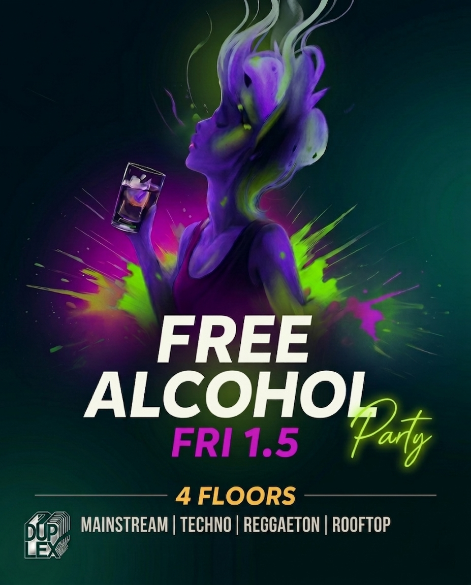 Free Alcohol Party Duplex Club