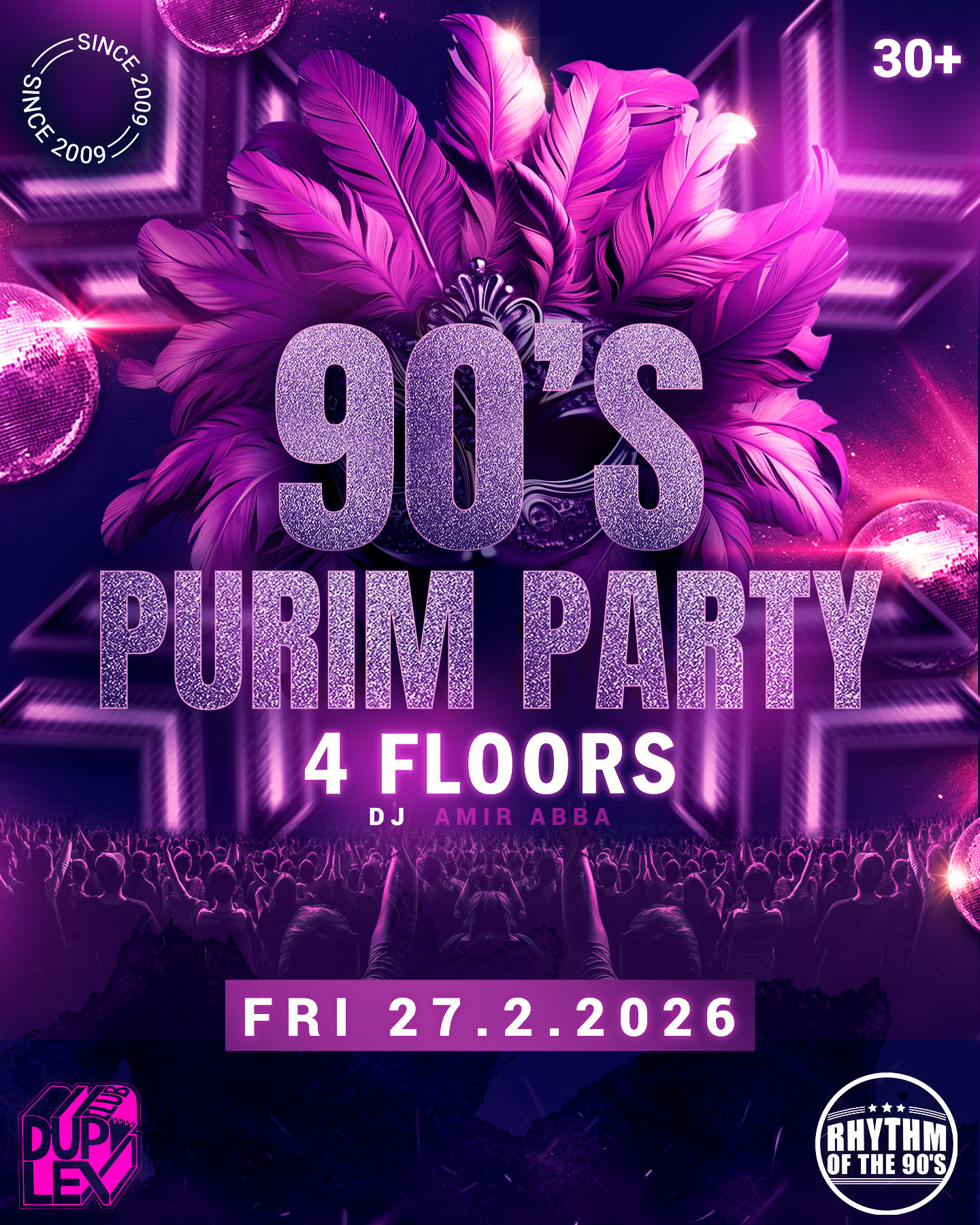 Purim 90's Party Duplex Club