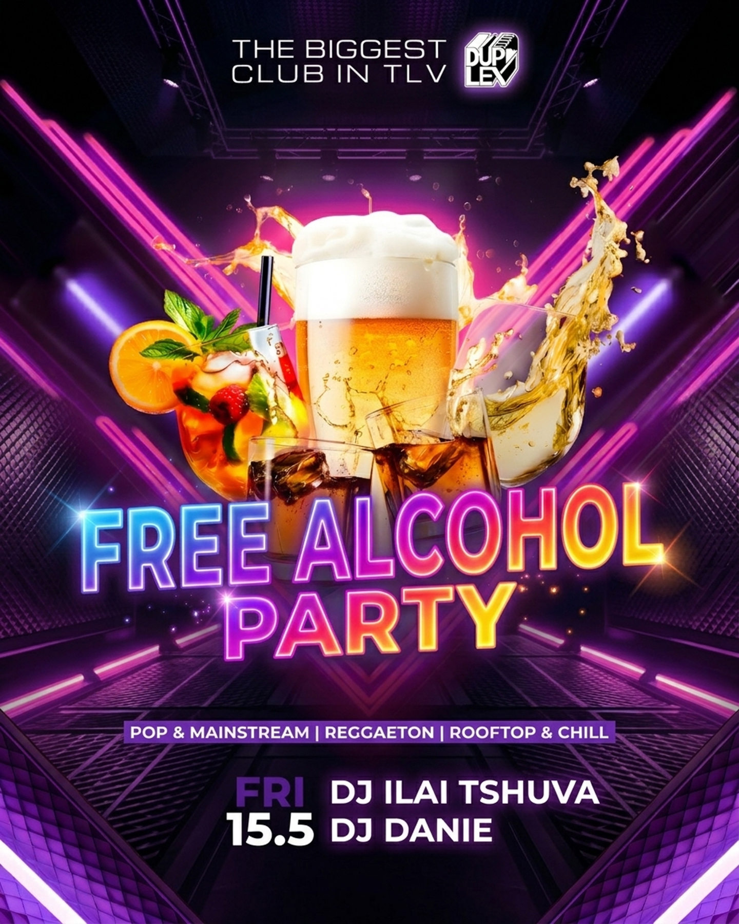 free alcohol party