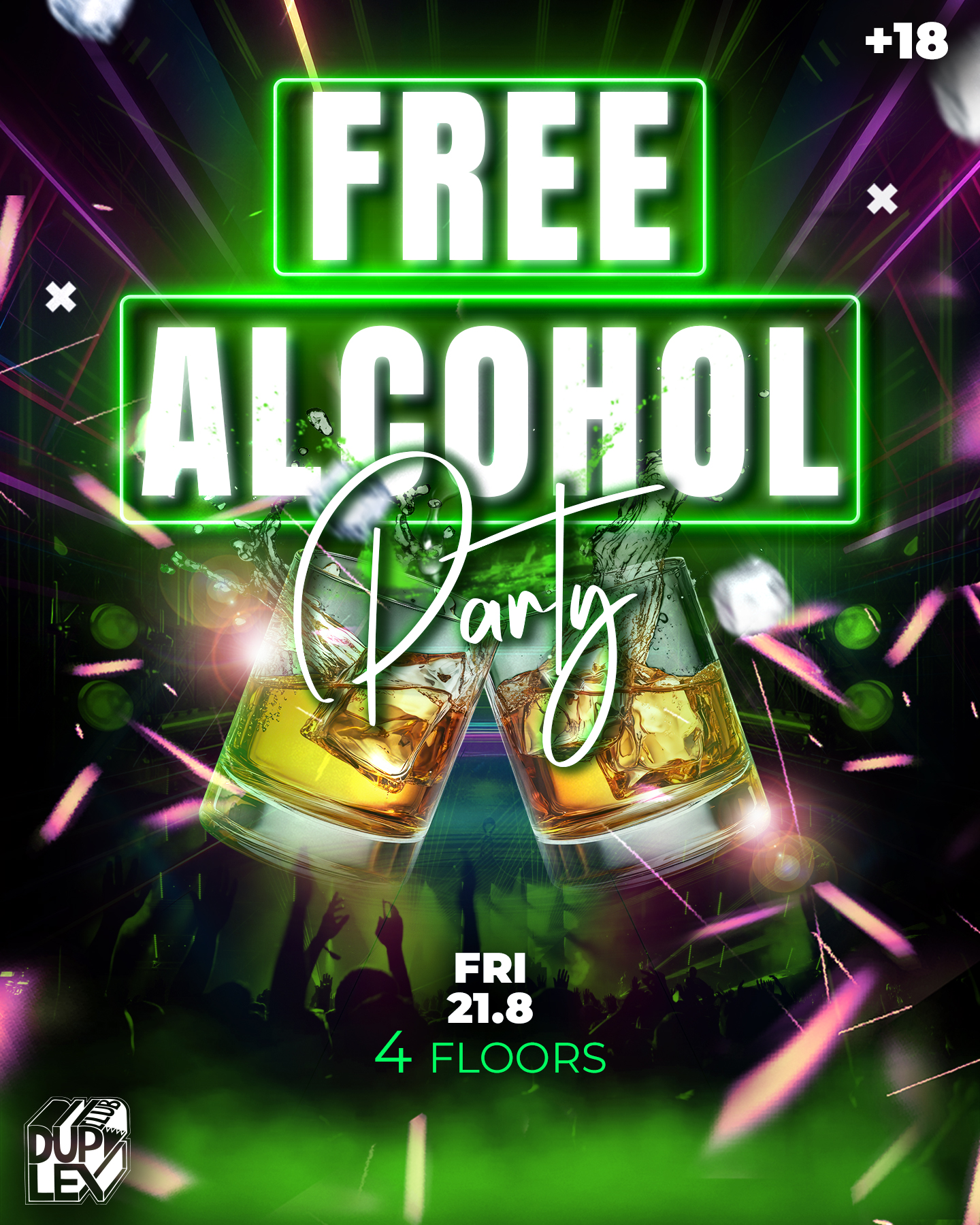 Free Alcohol Party Duplex Club