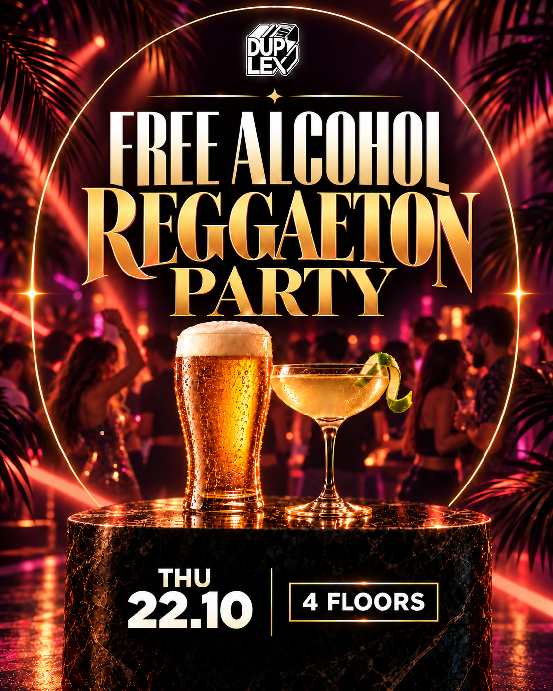 Free Alcohol Reggaeton Party