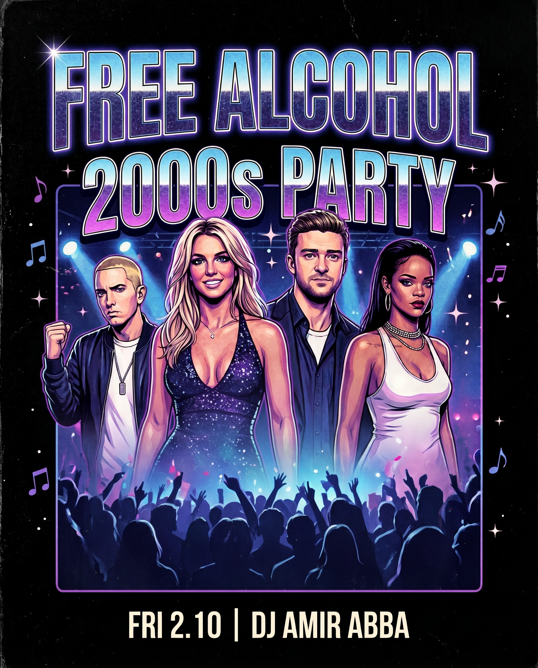 Free Alcohol 2000s Party