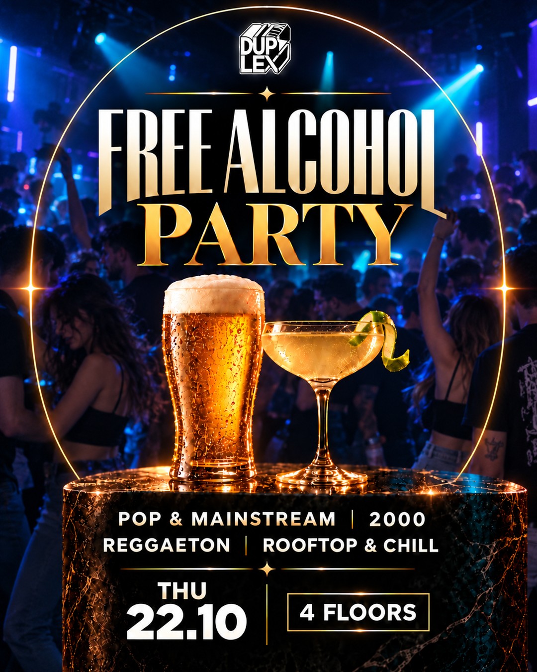 Free Alcohol Party Duplex Club